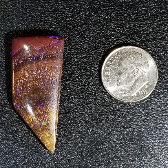 Australian Koroit Opal * 35.53 x 16.10 x 4.17mm * Purple boulder opal * LKO242TB - Picture 3 of 15